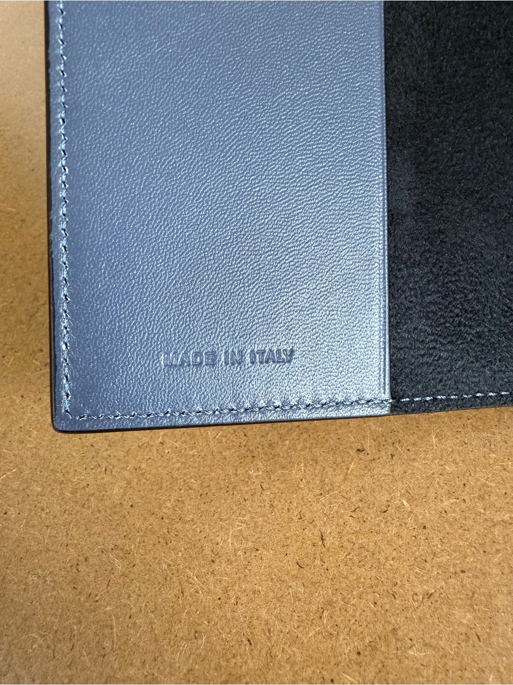Serapian Milano For Van Cleef & Arpels New Navy Woven Leather Passport Case — image 5 of 5